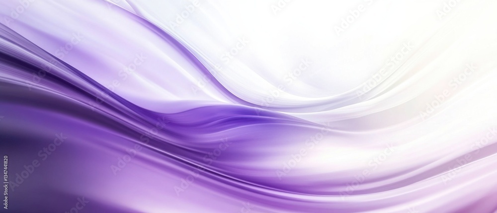 Abstract purple and white flowing silk background with smooth curves and elegant gradient Concept of luxury, serenity, and modern design Abstract purple and white flowing silk background with smooth curves and elegant gradient Concept of luxury, serenity, and modern design