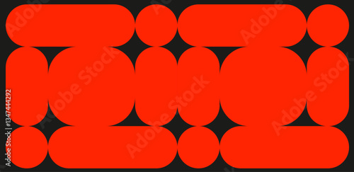 Geometric graphic circle and pill shapes, minimalism 