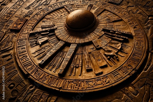 Ancient Background Depicts Humanoid Flying Saucers