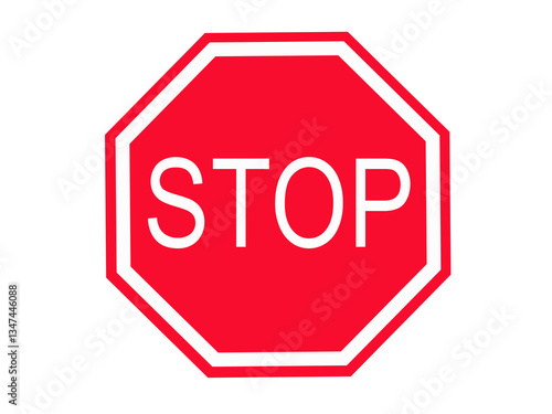 stop road sign on transparent background
