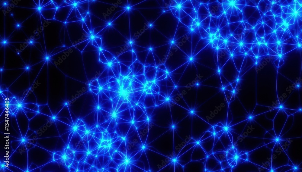 Abstract Network Background with Glowing Blue Nodes, Futuristic and Illuminated Web Structure, Technological Design Abstract Network Background with Glowing Blue Nodes, Futuristic and Illuminated Web Structure, Technological Design