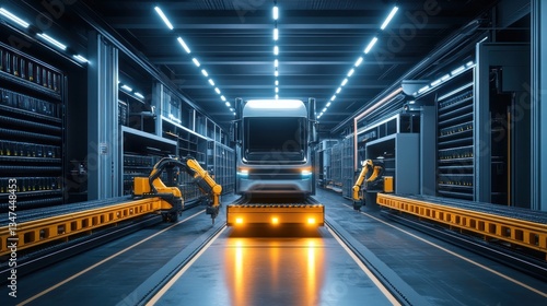 Futuristic Factory: Autonomous Vehicle Assembly Line