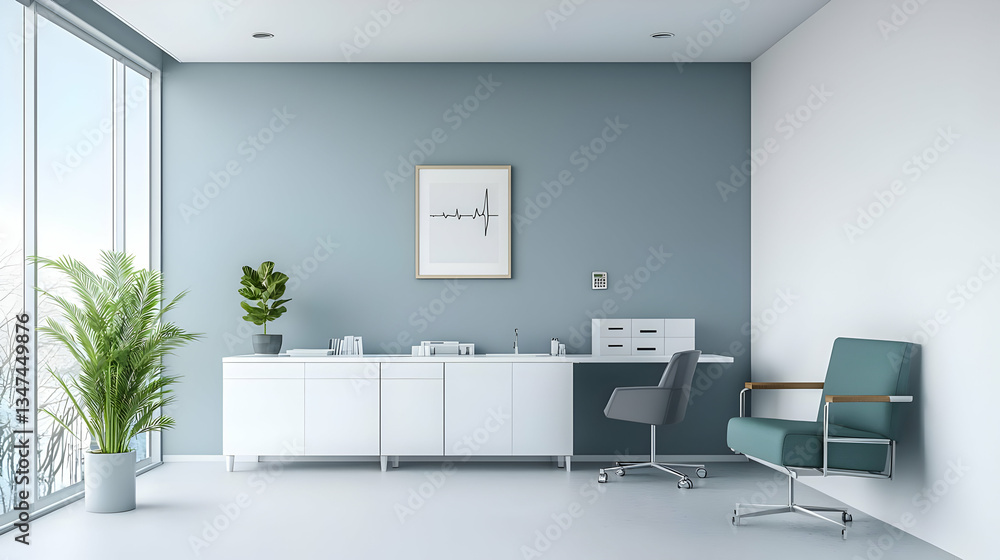 Modern Minimalist Office Interior Design With Light Gray Walls Modern Minimalist Office Interior Design With Light Gray Walls