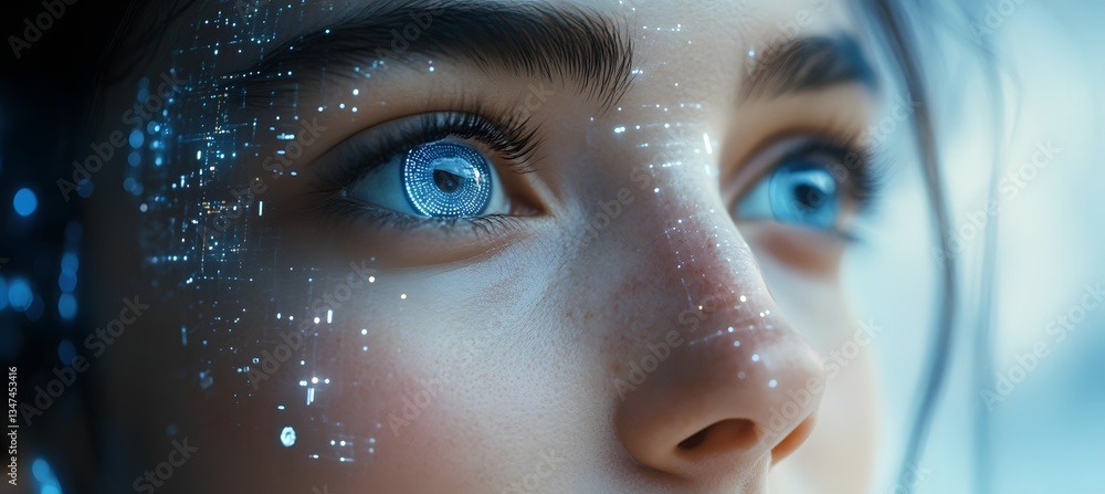 An AI specialist testing AI-powered systems, leaving space for a logo An AI specialist testing AI-powered systems, leaving space for a logo