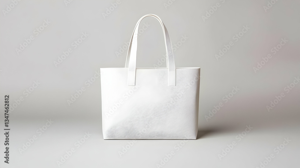 Stylish White Tote Bag With Abstract Design Stylish White Tote Bag With Abstract Design