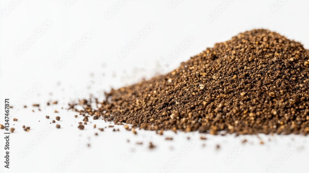 Closeup of a Pile of Dark Brown Granules Closeup of a Pile of Dark Brown Granules