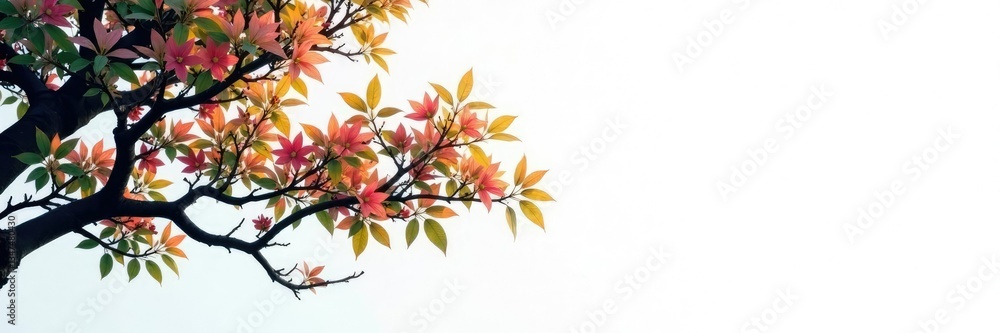 Isolated tree branches against a dark white background with subtle glow effect, botanical, nature Isolated tree branches against a dark white background with subtle glow effect, botanical, nature