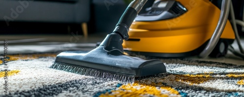 Obraz na płótnie Professional service for rug cleaning with advanced carpet cleaning tools. w salonie
