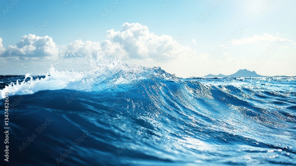 Ocean Wave and Blue Sky Ocean Wave and Blue Sky