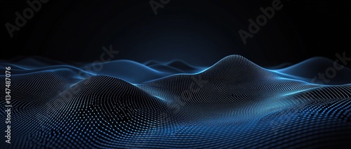 Blue technology background vector presentation design illustration with lines and dots,