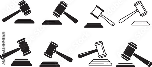 Gavel icon vector for web and mobile app. judge gavel sign and symbol. law icon. auction hammer