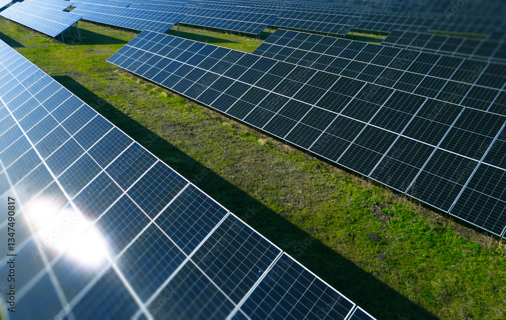 Solar panels park generating green energy electric.Green energy reduce carbon emissions and makes earth cleaner and more ecological. Solar panels park generating green energy electric.Green energy reduce carbon emissions and makes earth cleaner and more ecological.