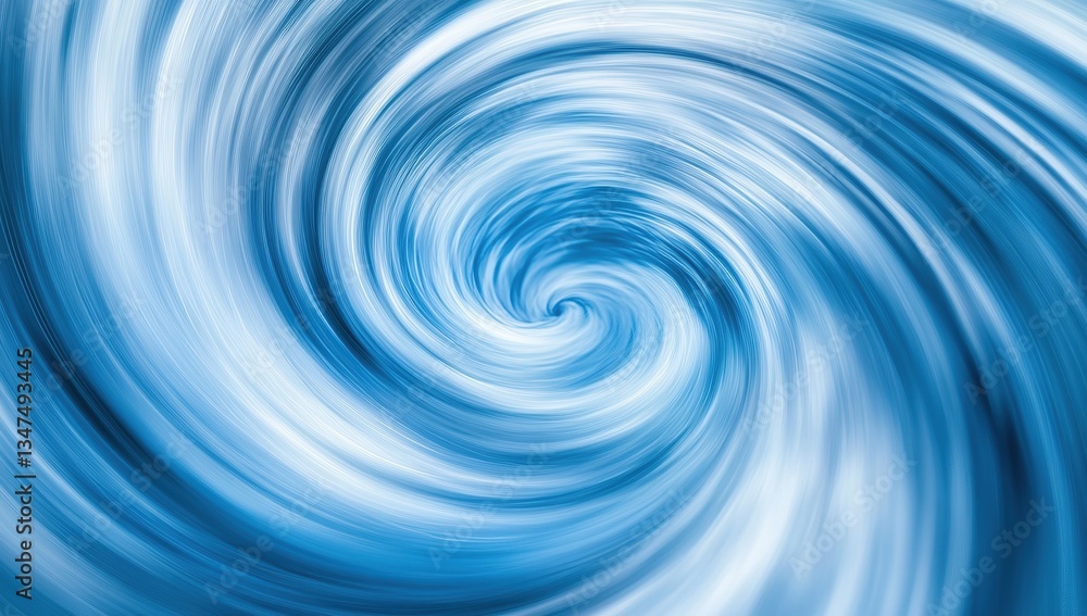 Blue light energy waves radiating from the center of an abstract spiral, Blue light energy waves radiating from the center of an abstract spiral,