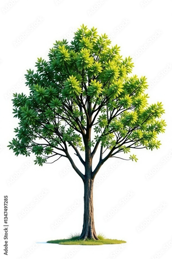 Fototapeta premium isolated tree branches against white background, branches, trees, minimalist