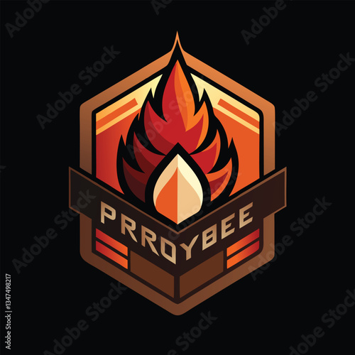 Fiery PRROYBEE Logo Design for Esports Team