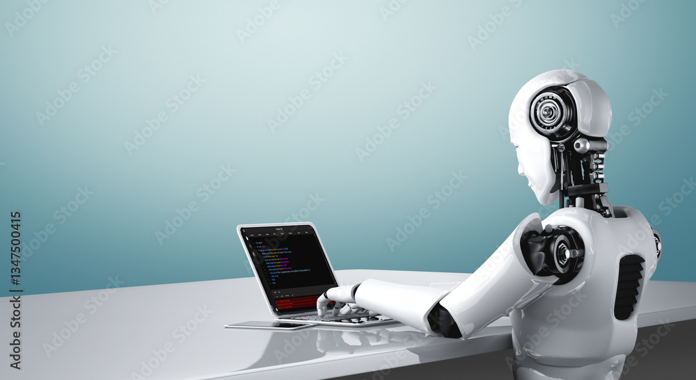 Naklejka premium Software development programming on computer screen for modish application and program coding