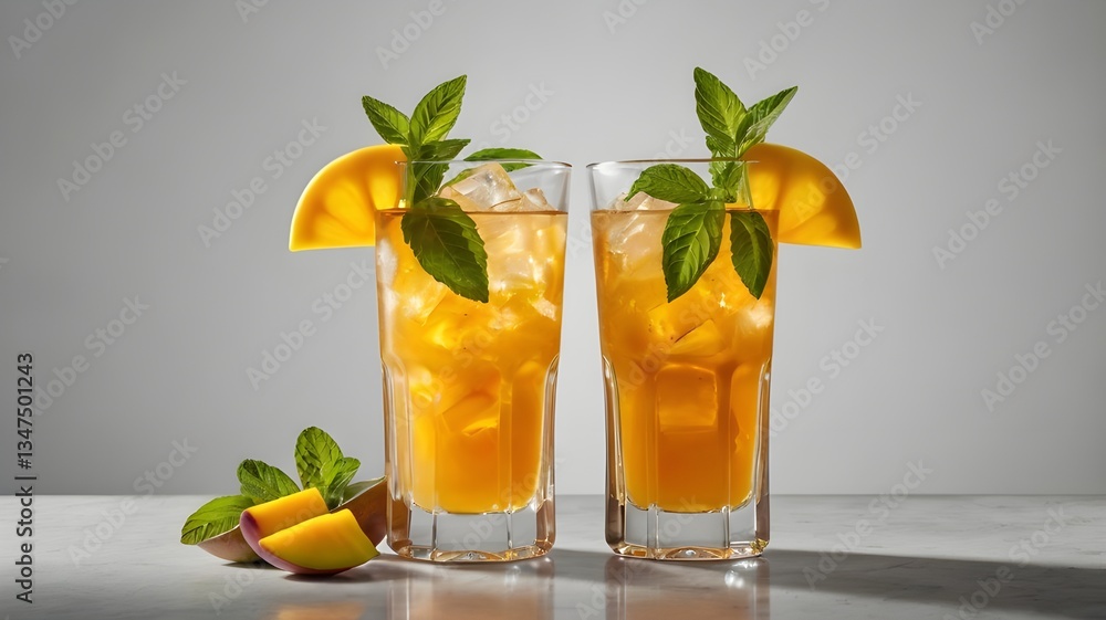 cocktail with lime and mint