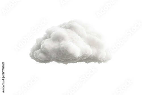 White fluffy cloud, isolated object, dreamlike, floating softly, cut out transparent
