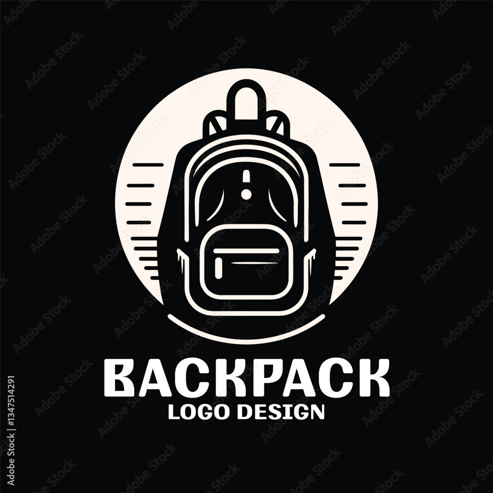 Fototapeta premium Backpack Vector Logo Design