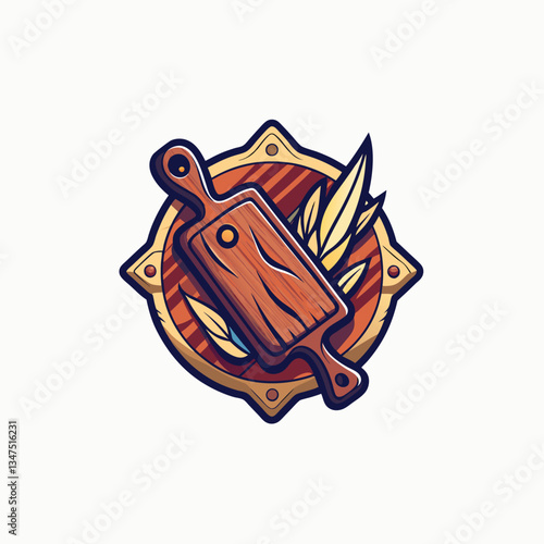 Wooden cutting board. Board cutting vector wood hand drawing isolated On Transparent Background
