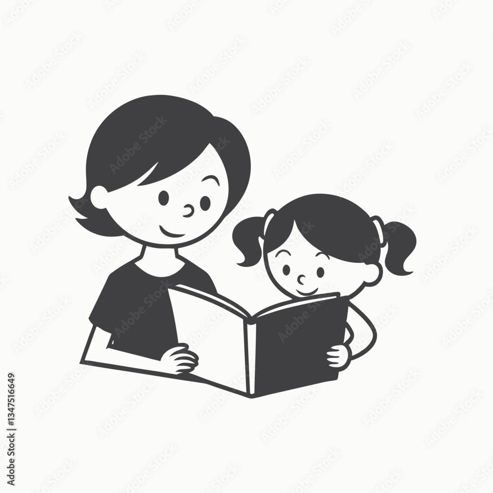 Child reading book vector silhouette vector .Vector silhouette of girl on a white background. Child reading book vector silhouette vector .Vector silhouette of girl on a white background.