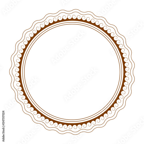 Decorative frame in patterned style.