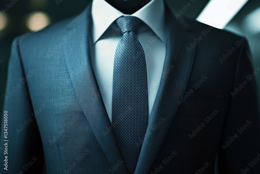 Elegant Business Suit with Tie on Mannequin Ready for Presentation Elegant Business Suit with Tie on Mannequin Ready for Presentation