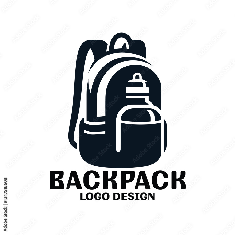 Obraz premium Backpack Vector Logo Design