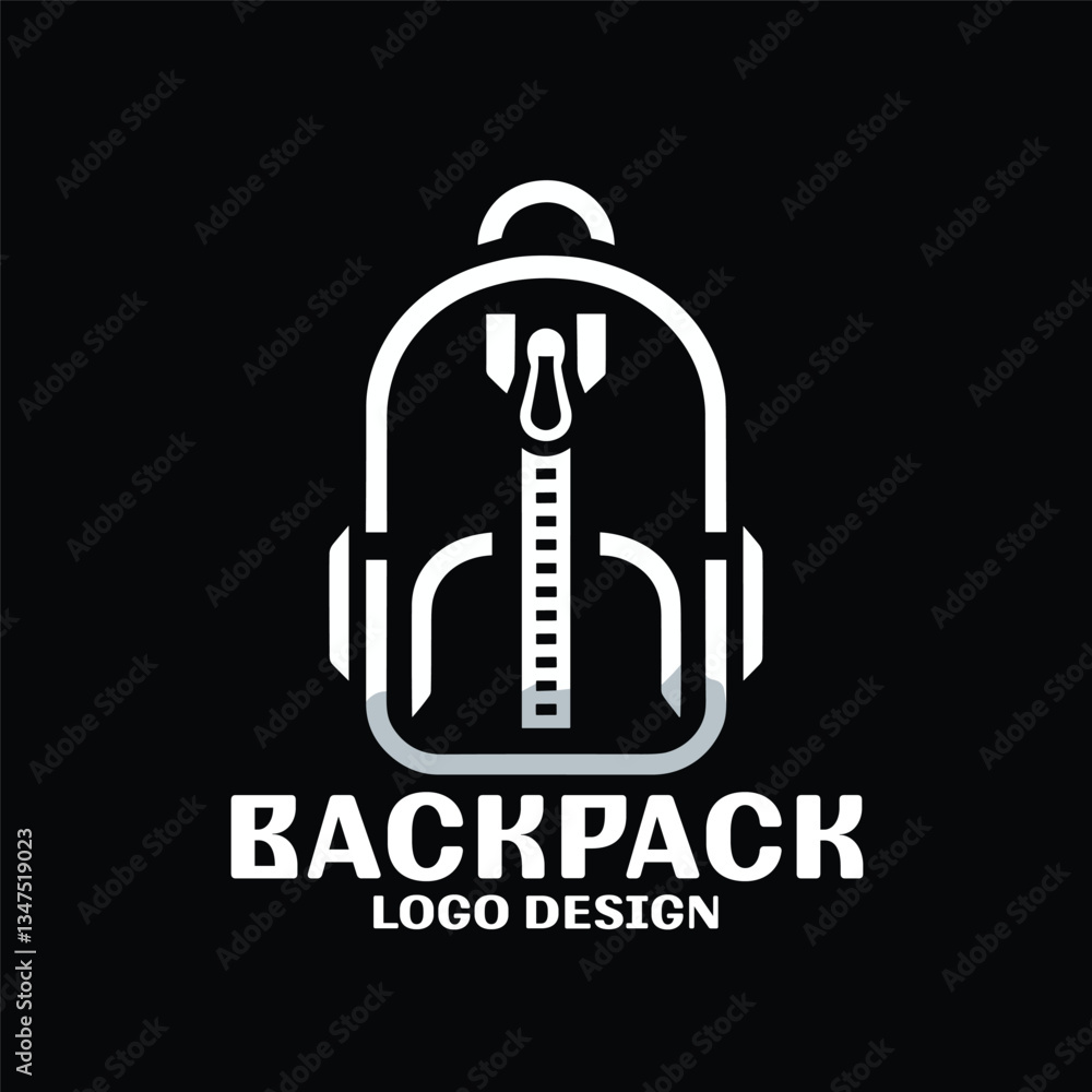 Obraz premium Backpack Vector Logo Design