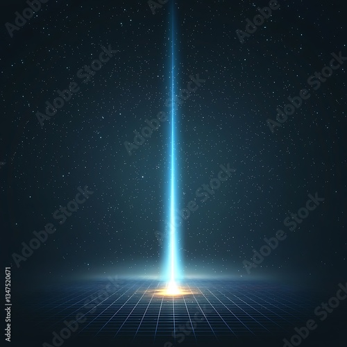 Cosmic Beam on Gridded Plane.