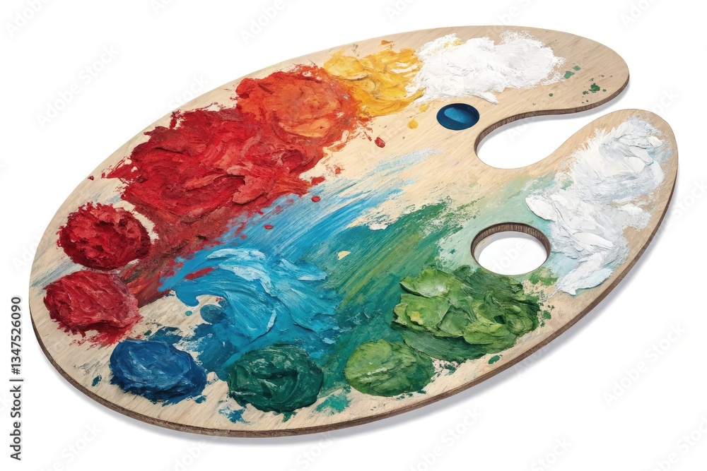 Fototapeta premium Vibrant Color Palette Ready for an Artistic Creation Session Generative AI