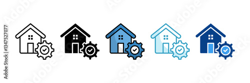 Property Management  Icon Set Multiple Style Collection