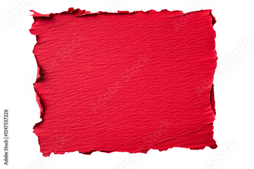 Wallpaper Mural Torn red paper square, rough texture element, cut out transparent Torontodigital.ca