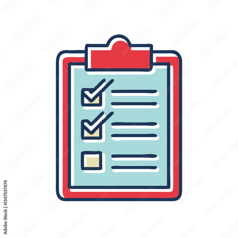 Checklist with Checked Boxes on a Clipboard Checklist with Checked Boxes on a Clipboard