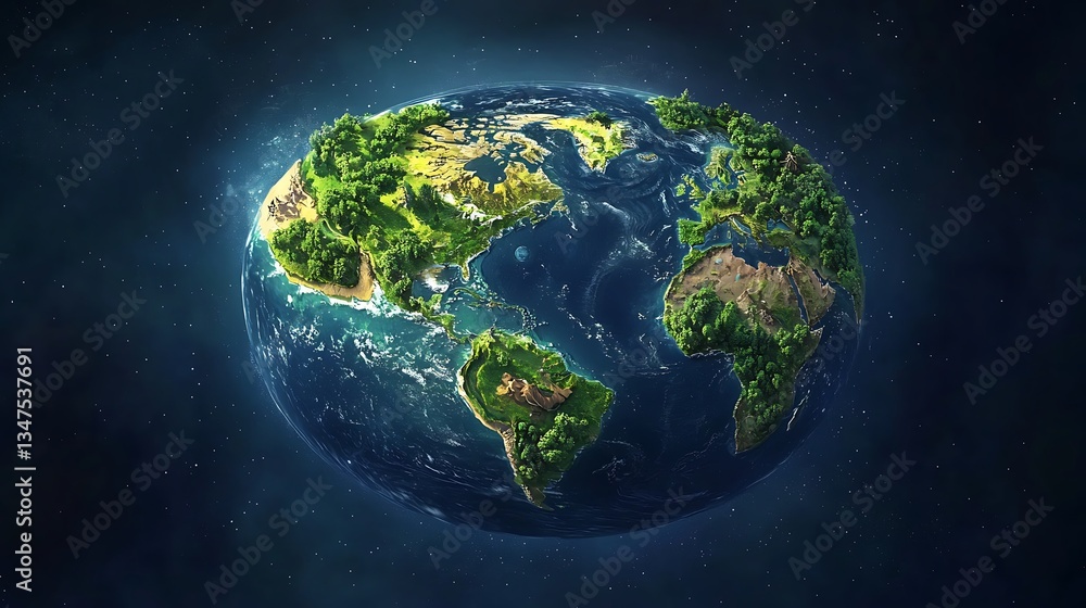 Fototapeta premium Detailed Earth Globe