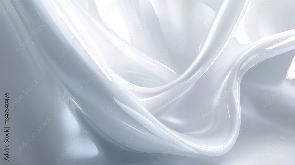 Abstract Flowing White Liquid Abstract Flowing White Liquid