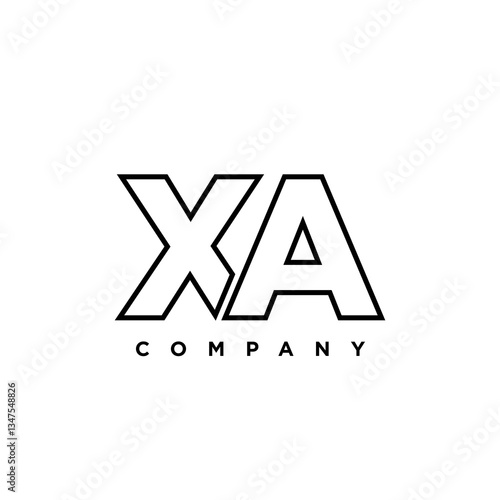 Free Download Letter X and A, XA logo design template. Minimal monogram initial based logotype. - GFXLoad