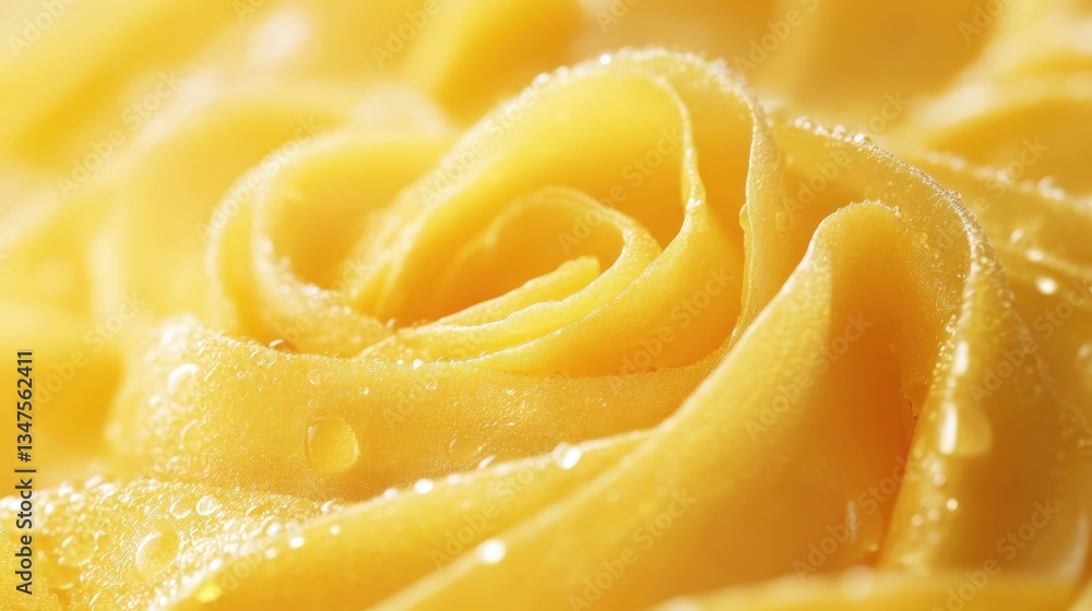 Close-up of dew-kissed yellow rose petals in morning light Close-up of dew-kissed yellow rose petals in morning light