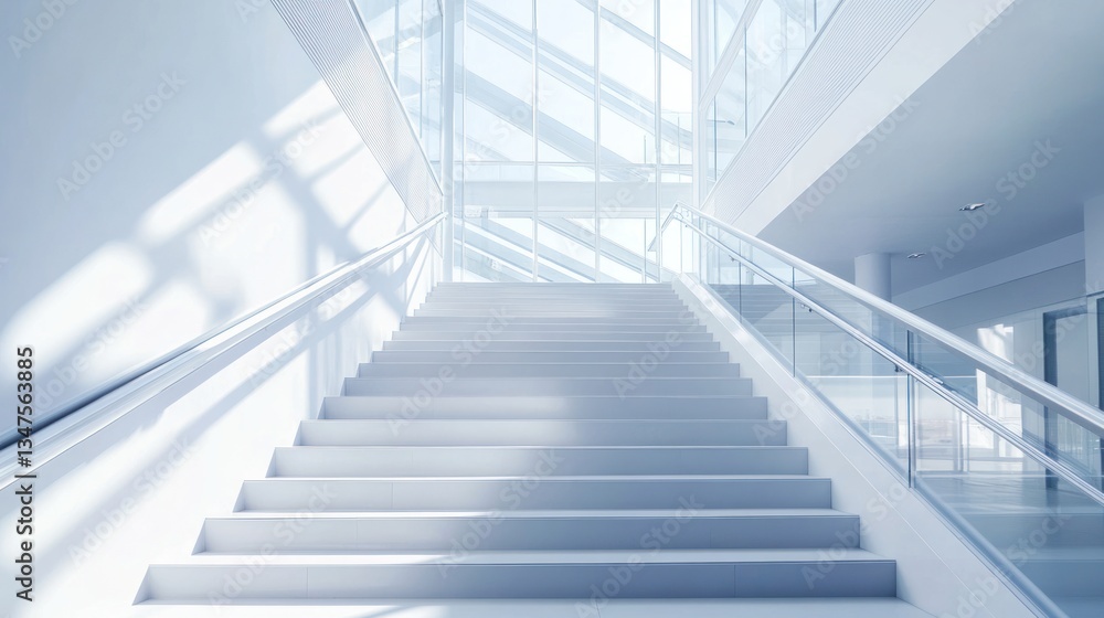 Modern Staircase with Glass Railing Modern Staircase with Glass Railing