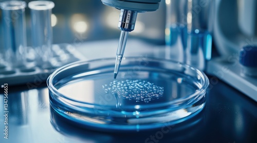 Pipette Dropping Liquid into Petri Dish
