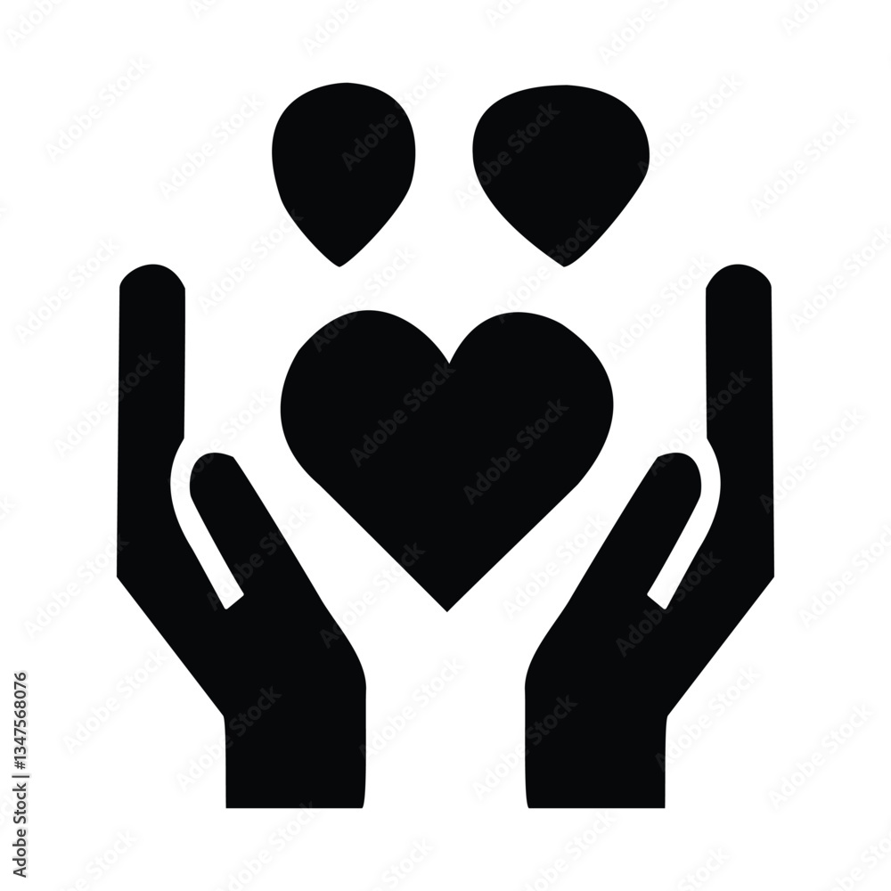Hands Holding a Heart Symbol Representing Care and Love Hands Holding a Heart Symbol Representing Care and Love