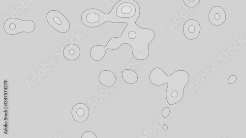 Gray outline topographic contour map abstract tech motion graphic design. Geometric background. Video animation Ultra HD 4K 3840x2160.Abstract animated outline topographic contour map. TECHNOLOGY	
