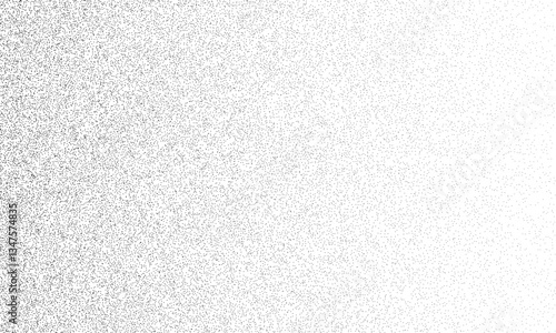 Noise texture. Dotwork black stippled background. Noise halftone texture. Stipple dots. Sand grain effect. Abstract dotwork background. Vector graphic