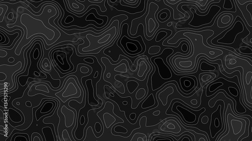 Gray outline topographic contour map abstract tech motion graphic design. Geometric background. Video animation Ultra HD 4K 3840x2160.Abstract animated outline topographic contour map. TECHNOLOGY	
