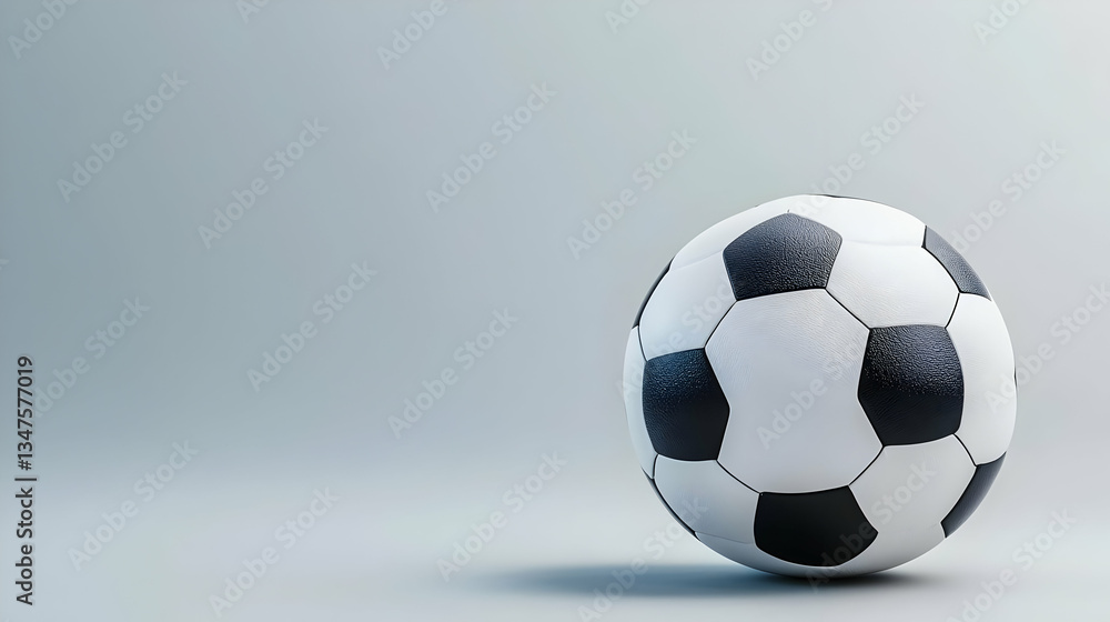 Soccer Ball On Light Gray Background Soccer Ball On Light Gray Background