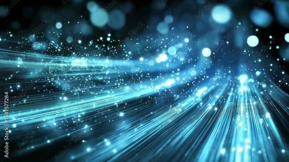 Ethereal particles flow gracefully through a deep nightscape. Ethereal particles flow gracefully through a deep nightscape.