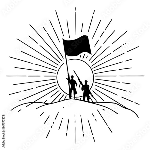 Black and White Bangladesh Liberation War Illustrations – Heroic Soldiers & Victory Art