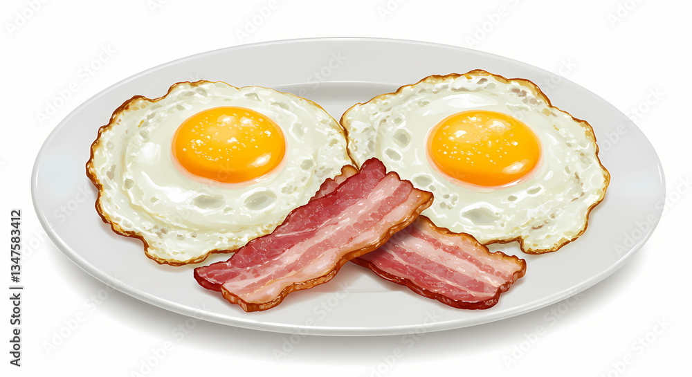 SunnySide Up Eggs with Bacon SunnySide Up Eggs with Bacon