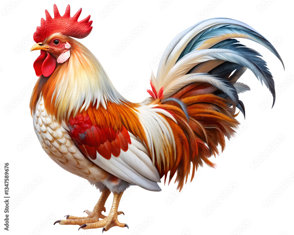 Fototapeta premium rooster isolated on transparent background