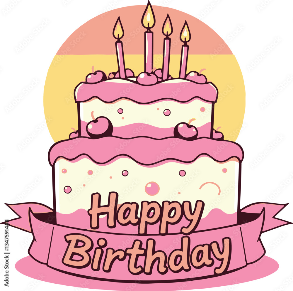 Happy birthday vector art illustration for t-shirts, greetings, posters, cards and more Happy birthday vector art illustration for t-shirts, greetings, posters, cards and more